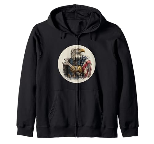 Automechaniker Adler mit Reparaturwerkzeug für Erwachsene und Kinder Kapuzenjacke Automechaniker Adler mit Reparaturwerkzeug für Erwachsene und Kinder Kapuzenjacke von Auto Mechanic Outfit
