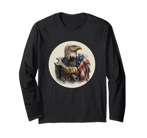 Automechaniker Adler mit Reparaturwerkzeug für Erwachsene und Kinder Langarmshirt Automechaniker Adler mit Reparaturwerkzeug für Erwachsene und Kinder Langarmshirt von Auto Mechanic Outfit