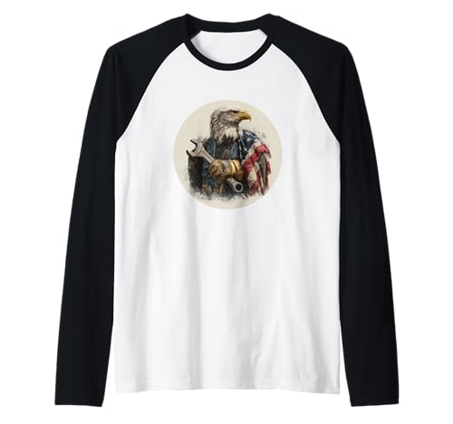 Automechaniker Adler mit Reparaturwerkzeug für Erwachsene und Kinder Raglan Automechaniker Adler mit Reparaturwerkzeug für Erwachsene und Kinder Raglan von Auto Mechanic Outfit