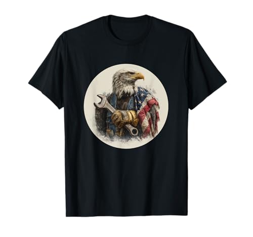Automechaniker Adler mit Reparaturwerkzeug für Erwachsene und Kinder T-Shirt Automechaniker Adler mit Reparaturwerkzeug für Erwachsene und Kinder T-Shirt von Auto Mechanic Outfit