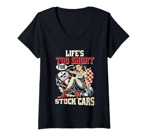 Damen Petrolhead Auto Tuning Life's Too Short For Stock Cars T-Shirt mit V-Ausschnitt Damen Petrolhead Auto Tuning Life's Too Short For Stock Cars T-Shirt mit V-Ausschnitt von Auto Tuning Driften Mechaniker Mechatroniker