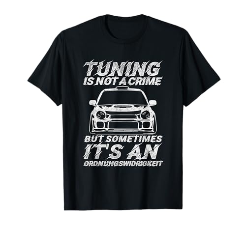 Auto Tuning Geschenkidee für KFZ Mechaniker - Herren T-Shirt Schwarz S - Klassische Passform - Crew-Ausschnitt - Halbarm - 100% Baumwolle, Polyester - Textdruck - Ostern, Weihnachten von Auto Tuning Geschenkidee für KFZ Mechaniker