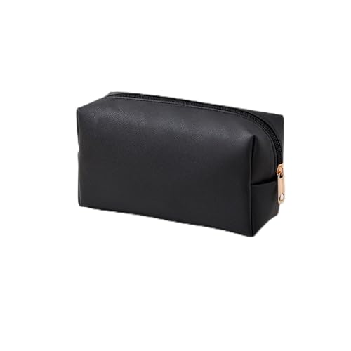 Auto-aAtend 1 x große Kosmetiktasche mit Ihrem Bild oder Text, personalisierte Geschenk-Make-up-Tasche, PU-Leder, kleine Make-up-Tasche für Geldbörse, Reise-Make-up-Tasche, schwarz, Schwarz von Auto-aAtend