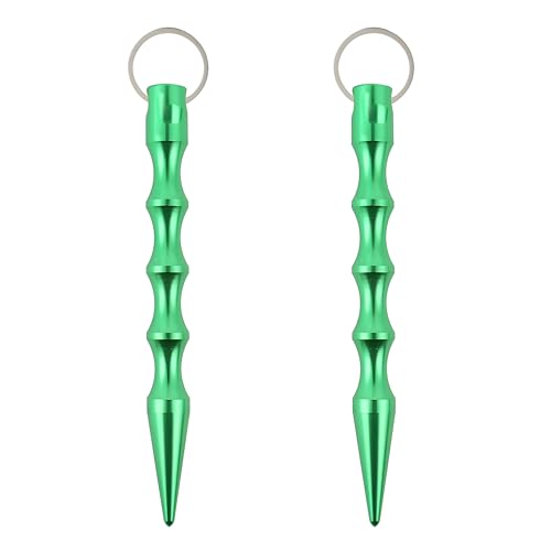 2 Stück Grün Kubotan Selbstverteidigung,Legale Waffen zur Selbstverteidigung Waffe Legal,Self Defense Keychain,Kubotan Schlüsselanhänger Selbstverteidigung,Defence Verteidigungs Waffen (Grün) von AutoPrevails