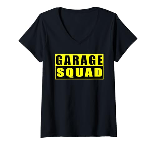 Damen Garage Squad Autos Ingenieur Mechaniker T-Shirt mit V-Ausschnitt Damen Garage Squad Autos Ingenieur Mechaniker T-Shirt mit V-Ausschnitt von Automechaniker Rennsport Tuning Motorsport Auto