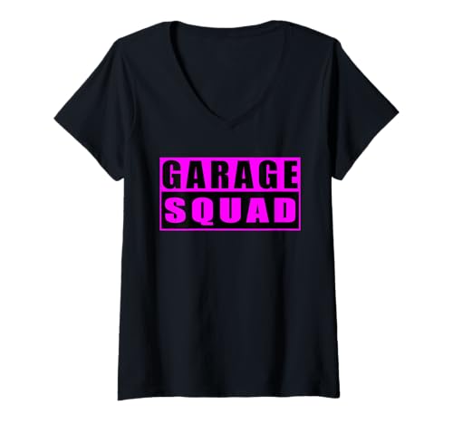 Damen Garage Squad Autos Ingenieur Mechaniker T-Shirt mit V-Ausschnitt Damen Garage Squad Autos Ingenieur Mechaniker T-Shirt mit V-Ausschnitt von Automechaniker Rennsport Tuning Motorsport Auto