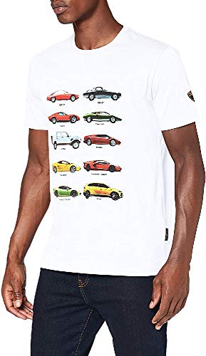 Automobili Lamborghini Herren B3XVB7G030277 Lamborghini Evolution Auto T-Shirt, Bianco Ottico, L von Automobili Lamborghini