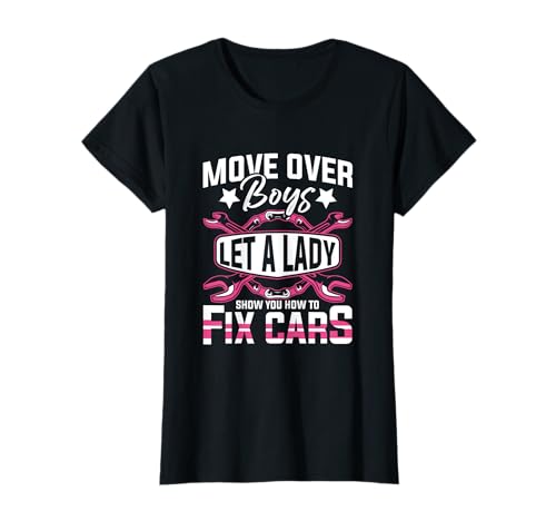Mechanikerin Frau Zeigt Wie Man Autos Repariert Tunerin T-Shirt von Autoschrauberin Geschenk