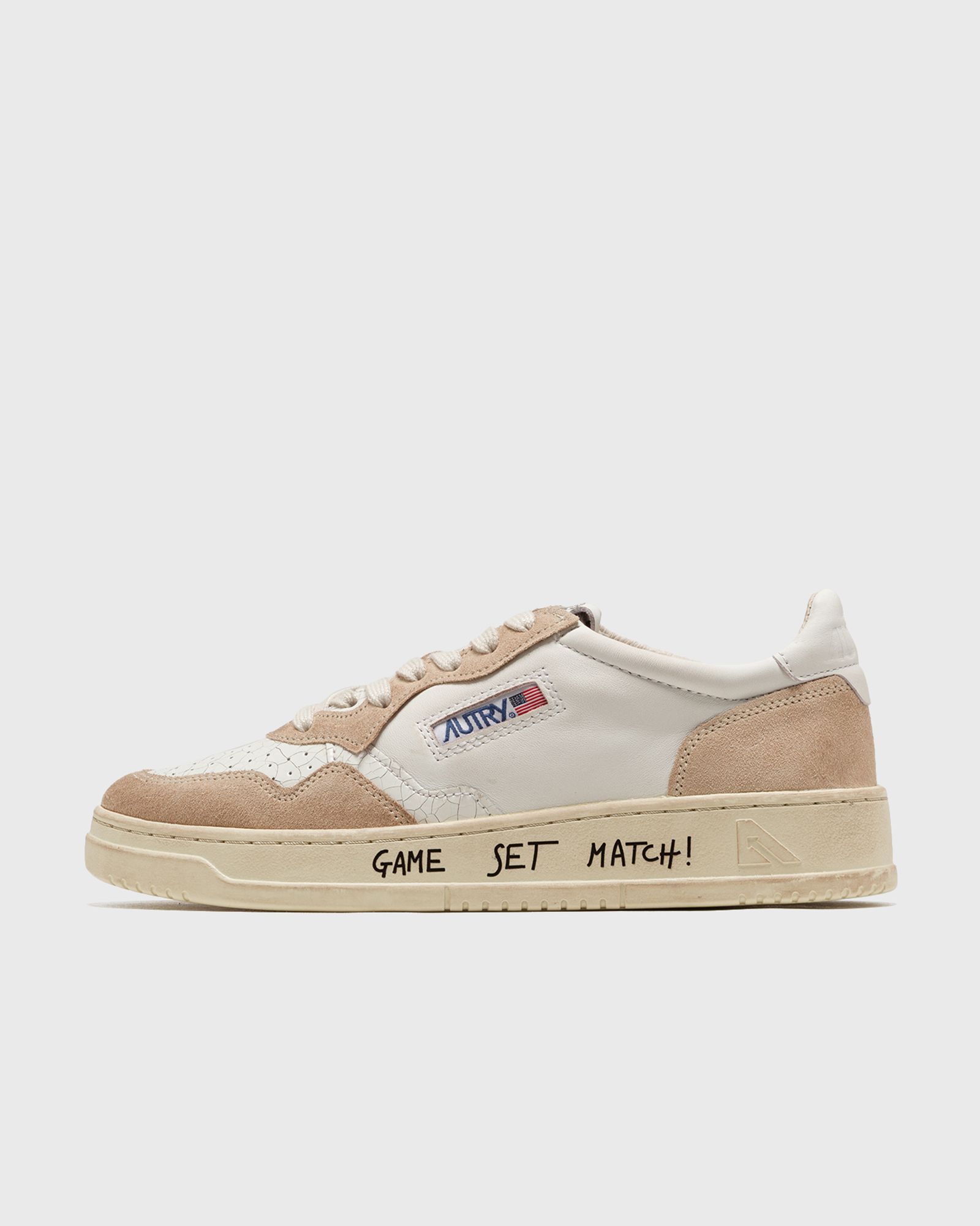 Autry Action Shoes MEDALIST LOW men Lowtop white|beige in Größe:43 von Autry Action Shoes