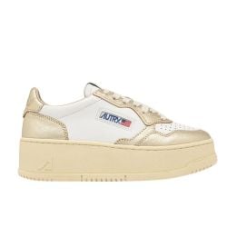 Autry Damen Medalist Platform Sneakers In Weiß/platin von Autry