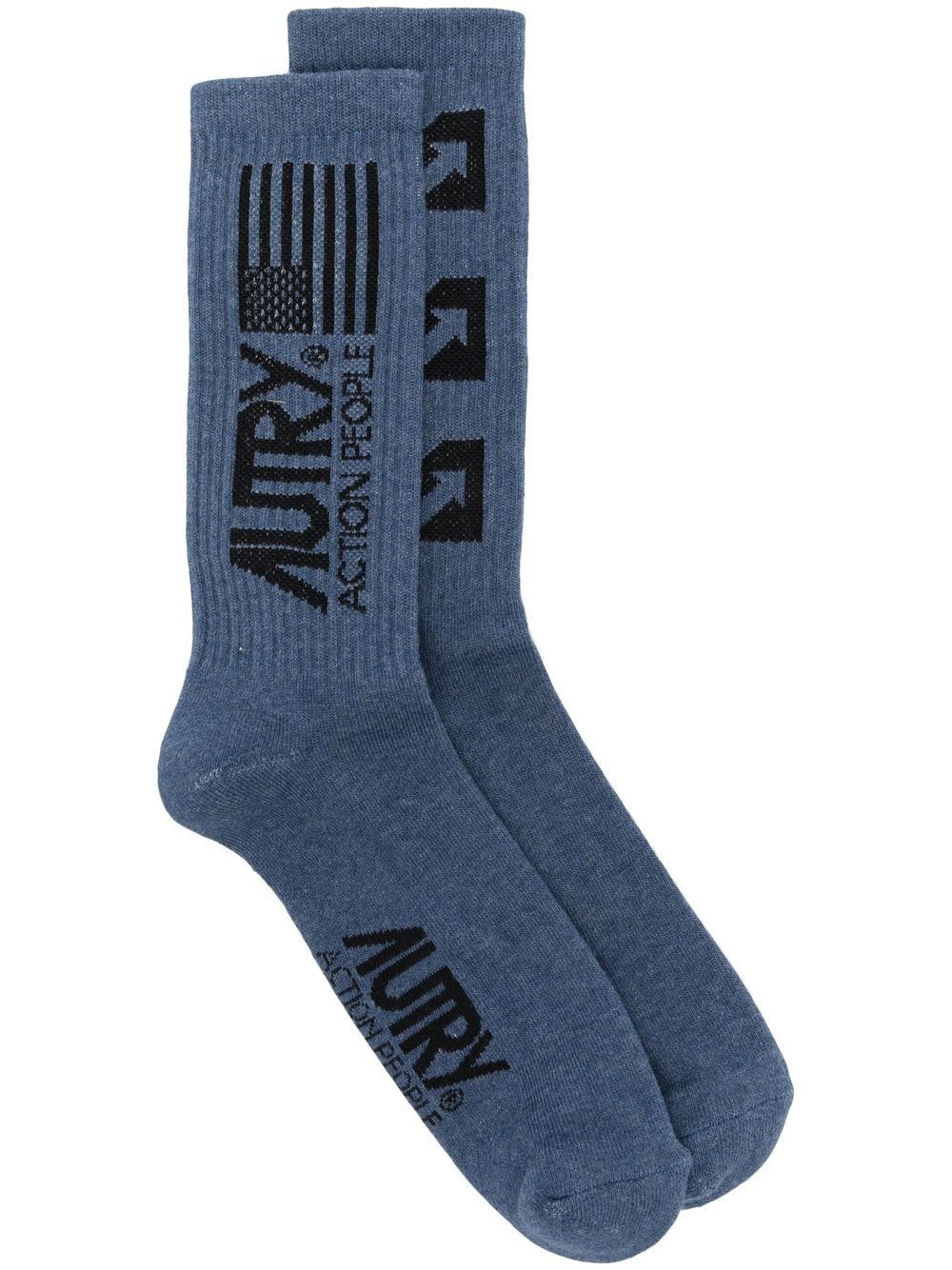 Autry Intarsien-Socken mit Logo - Blau von Autry