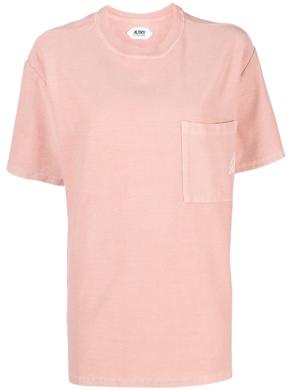 Autry T-Shirt mit Brusttasche - Rosa von Autry