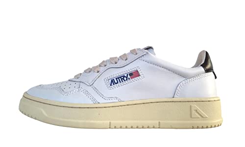 Autry Unisex-Sneakers aus Leder Weiß-Schwarz AULM LL22, WEISS SCHWARZ, 45 EU von Autry