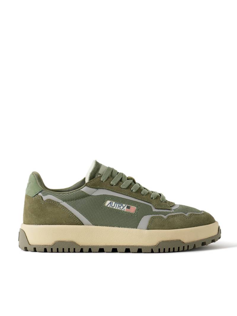 Autry - Wildpace Nubuck and Rubber-Trimmed Suede and Mesh Sneakers - Men - Green - EU 40 von Autry