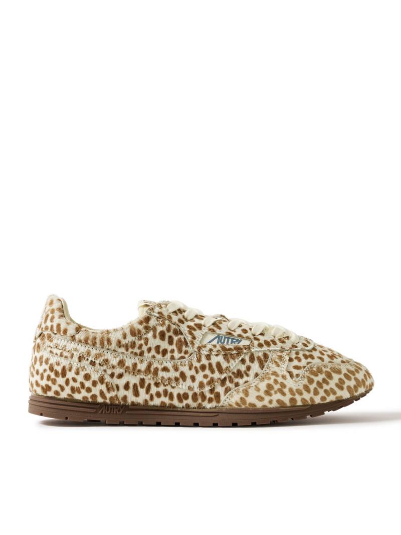 Autry - Windspin Cheetah-Print Pony Hair Sneakers - Men - Neutrals - EU 43 von Autry