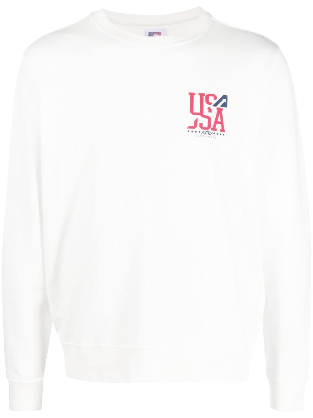 Autry Sweatshirt mit Logo-Print - Weiß von Autry