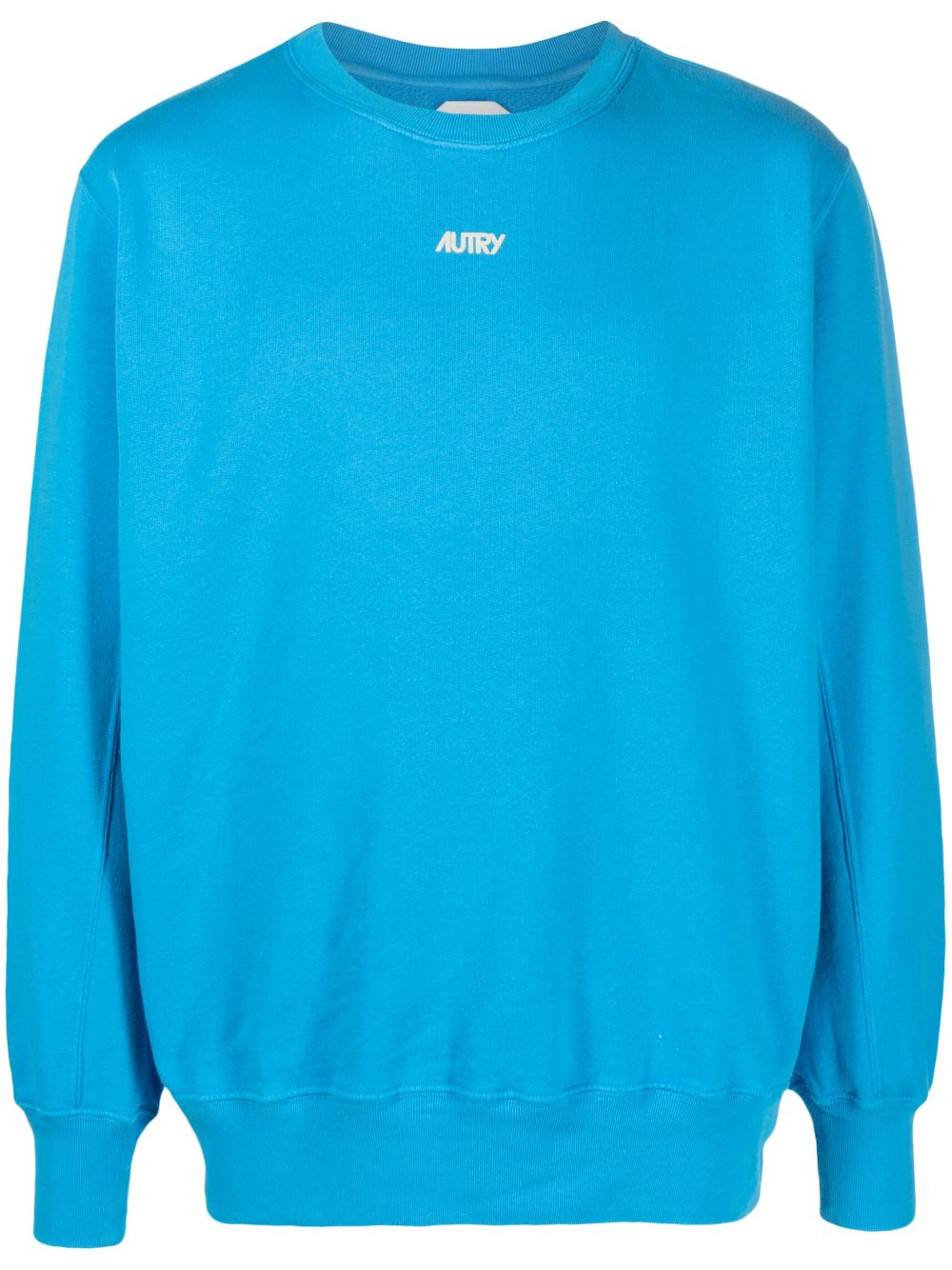 Autry Sweatshirt mit beflocktem Logo - Blau von Autry