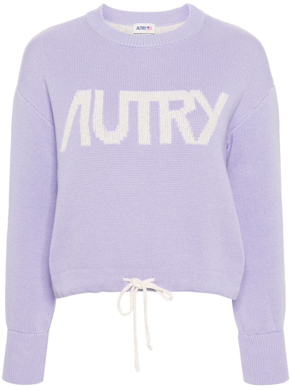 Autry logo-intarsia drawstring jumper - Violett von Autry