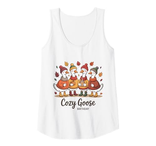Damen Funny Full Time Goose Autumn Fall Cozy Goose Tank Top Damen Funny Full Time Goose Autumn Fall Cozy Goose Tank Top von Autumn Animal Coffee Lover Goose Fall Vibe
