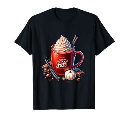 Happy Fall Hot Cocoa Mug Graphic for Women with Autumn Vibes T-Shirt Happy Fall Hot Cocoa Mug Graphic for Women with Autumn Vibes T-Shirt von Autumn Chocolate Hot Cocoa Gifts For Fall Lovers