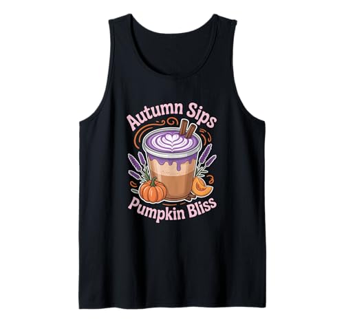 Lavendel Kürbis Latte Frauen Herbst Spiced Floral Cozy Sip Tank Top Lavendel Kürbis Latte Frauen Herbst Spiced Floral Cozy Sip Tank Top von Autumn Coffee Lovers Harvest Bliss Vibes Tees