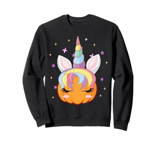 Men Women Kids Groovy Pumpkin Unicorn Boo Spooky Halloween Sweatshirt von Autumn Costumes Halloween Tee Girls Unicorn Lovers