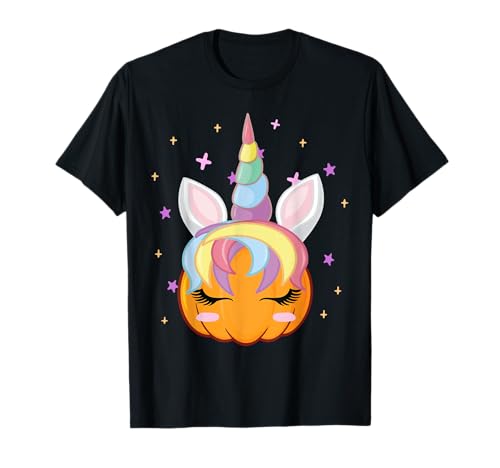 Men Women Kids Groovy Pumpkin Unicorn Boo Spooky Halloween T-Shirt von Autumn Costumes Halloween Tee Girls Unicorn Lovers