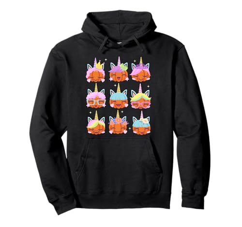 Men Women Kids Parties Pumpkin Unicorn Boo Spooky Halloween Pullover Hoodie von Autumn Costumes Halloween Tee Girls Unicorn Lovers