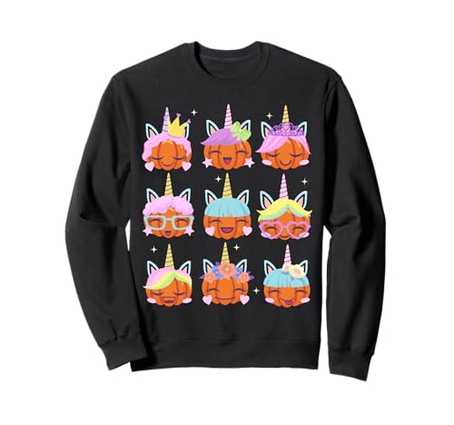 Men Women Kids Parties Pumpkin Unicorn Boo Spooky Halloween Sweatshirt von Autumn Costumes Halloween Tee Girls Unicorn Lovers