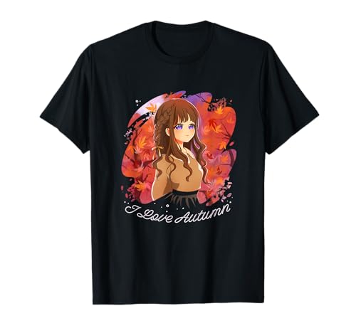 Autumn Vibes: Mädchen mit Zöpfen und bunten Blättern T-Shirt Autumn Vibes: Mädchen mit Zöpfen und bunten Blättern T-Shirt von Autumn Embrace: Charming Girl with Braids Designs