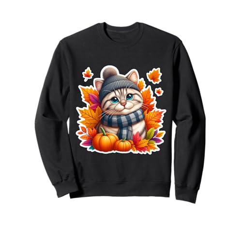 Herbst Herbst American Kurzhaar Katzenbesitzer Thanksgiving Mama Sweatshirt von Autumn Fall American Shorthair Cat Owner Products