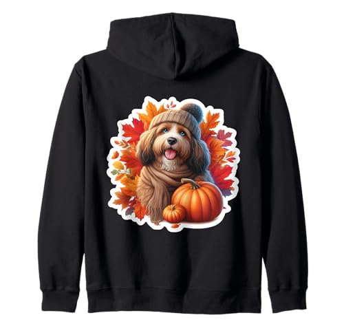 Herbst Herbst Barbet Hundebesitzer Thanksgiving Mama Papa Kürbis Kapuzenjacke von Autumn Fall Barbet Dog Owner Products
