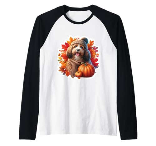 Herbst Herbst Barbet Hundebesitzer Thanksgiving Mama Papa Kürbis Raglan von Autumn Fall Barbet Dog Owner Products