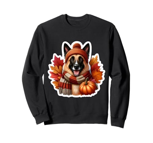 Herbst Herbst Belgischer Laekenois Hundebesitzer Thanksgiving Mama Papa Sweatshirt von Autumn Fall Belgian Laekenois Dog Owner Products
