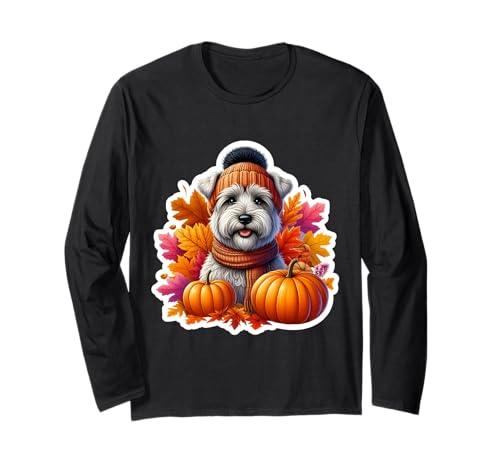 Herbst Herbst Cesky Terrier Hundebesitzer Thanksgiving Mama Papa Langarmshirt von Autumn Fall Cesky Terrier Dog Owner Products