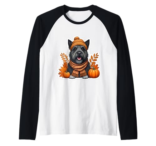 Herbst Herbst Cesky Terrier Hundebesitzer Thanksgiving Mama Papa Raglan von Autumn Fall Cesky Terrier Dog Owner Products