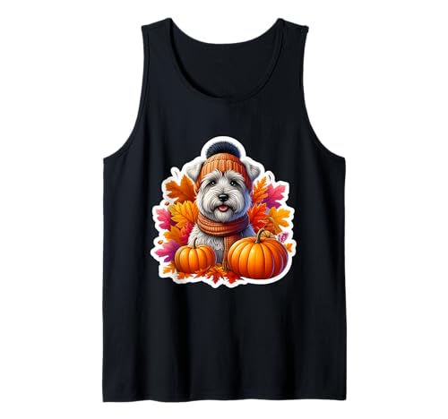 Herbst Herbst Cesky Terrier Hundebesitzer Thanksgiving Mama Papa Tank Top von Autumn Fall Cesky Terrier Dog Owner Products