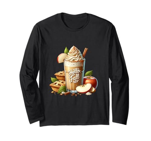 Pumpkin Spice Latte and Apple Pie Decor for Women Hello Fall Langarmshirt von Autumn Fall Coffee Pumpkin Spice Gifts For Women