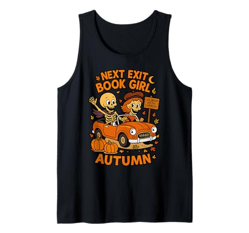 Buch Mädchen Herbst Herbst Saison Leser Bücherwurm Tank Top von Autumn Fall Cozy Season Book Lover Girl Woman