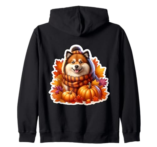 Herbst Herbst Finnischer Lapphund Hundebesitzer Thanksgiving Mama Papa Kapuzenjacke von Autumn Fall Finnish Lapphund Dog Owner Products
