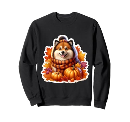 Herbst Herbst Finnischer Lapphund Hundebesitzer Thanksgiving Mama Papa Sweatshirt von Autumn Fall Finnish Lapphund Dog Owner Products