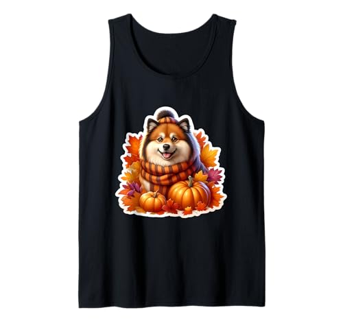 Herbst Herbst Finnischer Lapphund Hundebesitzer Thanksgiving Mama Papa Tank Top von Autumn Fall Finnish Lapphund Dog Owner Products