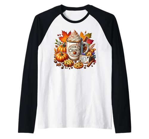 Funny Fall Coffee Mug for Autumn Women Cookie Crunch Coffee Raglan Funny Fall Coffee Mug for Autumn Women Cookie Crunch Coffee Raglan von Autumn Fall Gifts For Women And Fall Drinking Mugs
