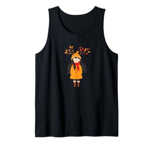Herbstmädchen - Mädchen mit Geweih - Herbstlaub Tank Top Herbstmädchen - Mädchen mit Geweih - Herbstlaub Tank Top von Autumn Fall Graphic Prints