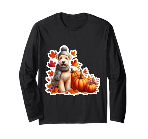 Herbst Herbst Lakeland Terrier Hundebesitzer Thanksgiving Mama Papa Langarmshirt von Autumn Fall Lakeland Terrier Dog Owner Products