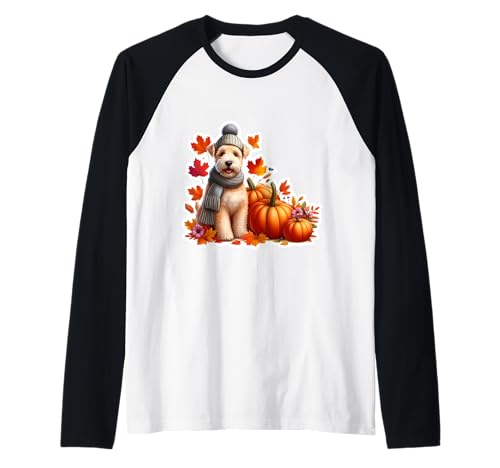 Herbst Herbst Lakeland Terrier Hundebesitzer Thanksgiving Mama Papa Raglan von Autumn Fall Lakeland Terrier Dog Owner Products