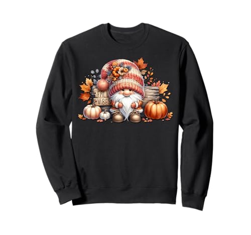 Fall Pumpkin GNOME for Women with Autumn Leaves Fall Vibes Sweatshirt von Autumn Fall Pumpkin Themed Gifts For Gnome Lovers