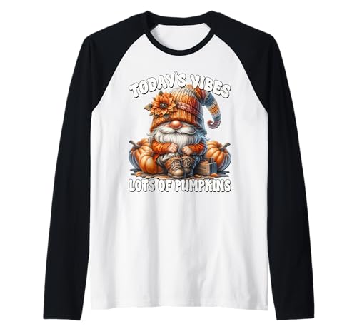 Fall Saying for Women with Funny Autumn Fall Pumpkin GNOME Raglan von Autumn Fall Pumpkin Themed Gifts For Gnome Lovers