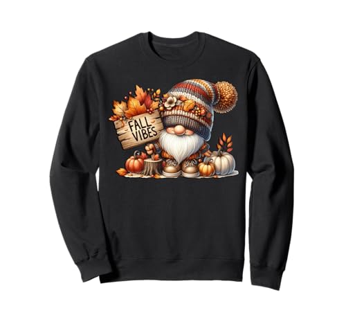 Fall Vibes Graphic for Women Men and Kids Cute Pumpkin Fall Sweatshirt von Autumn Fall Pumpkin Themed Gifts For Gnome Lovers