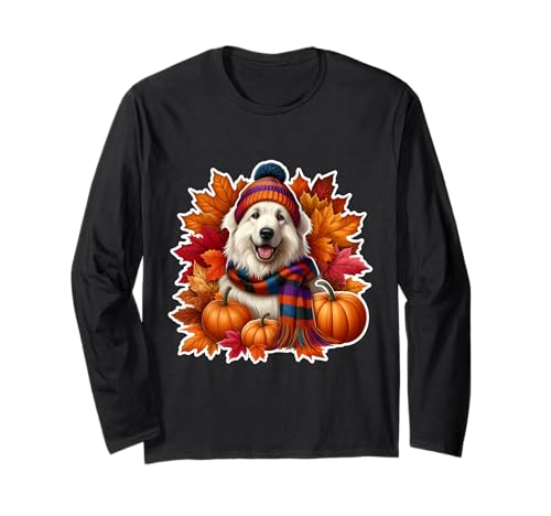 Herbst Herbst Pyrenäen Schäferhund Hundebesitzer Thanksgiving Mama Papa Langarmshirt Herbst Herbst Pyrenäen Schäferhund Hundebesitzer Thanksgiving Mama Papa Langarmshirt von Autumn Fall Pyrenean Shepherd Dog Owner Products